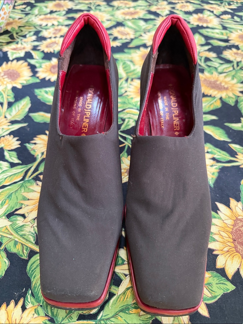 Donald J. Pliner Women's Brown and Red Slip-On Shoes 9m